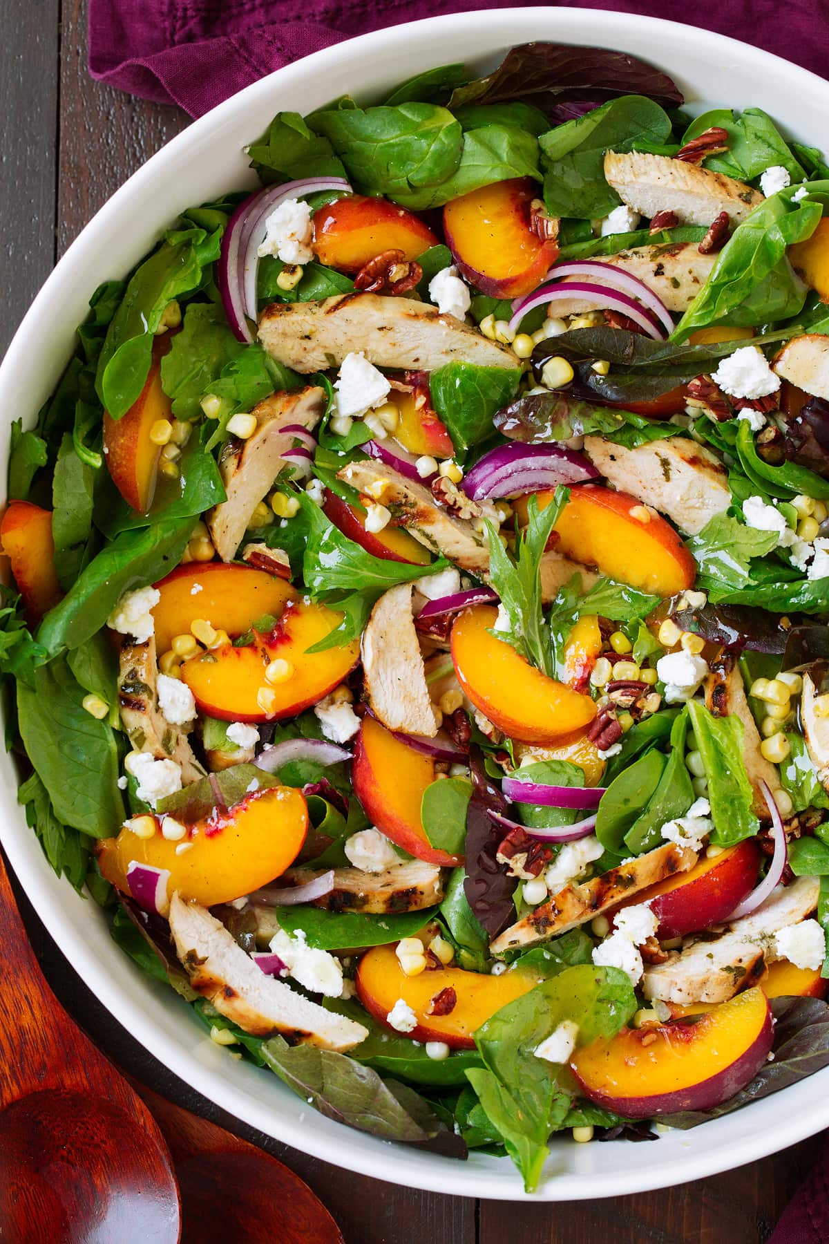 Make This Peach Salad with Grilled Basil Chicken in Just 30 Minutes